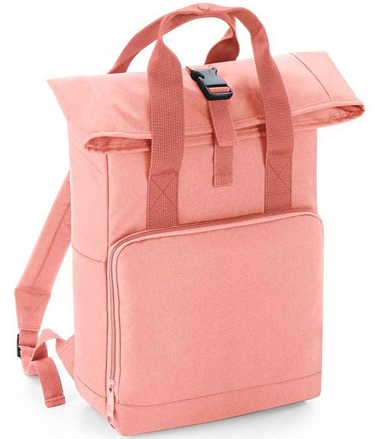 BagBase Recycled Twin Handle Roll-Top Backpack | Blush Pink