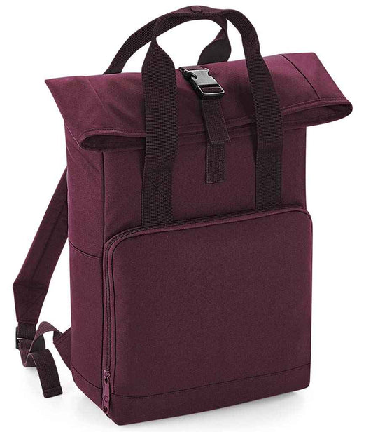 BagBase Recycled Twin Handle Roll-Top Backpack | Burgundy