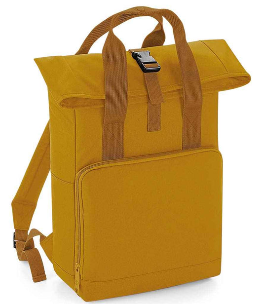 BagBase Recycled Twin Handle Roll-Top Backpack | Mustard