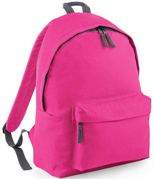 BagBase Kids Fashion Backpack | Fuchsia/Graphite Grey