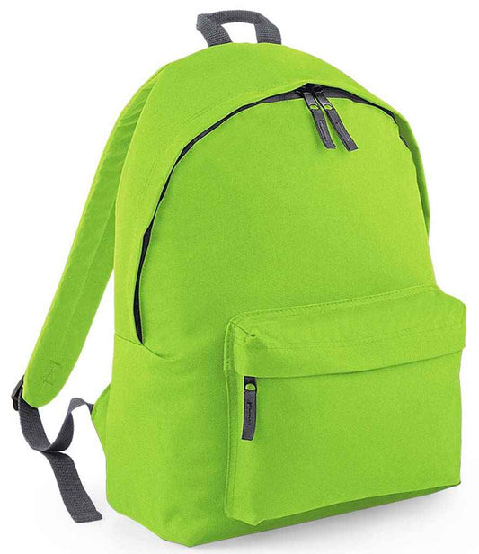 BagBase Original Fashion Backpack | Lime Green/Graphite Grey