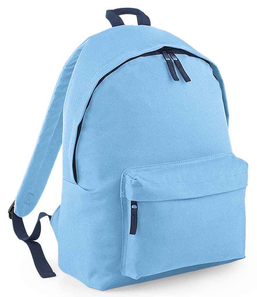 BagBase Original Fashion Backpack | Sky Blue/French Navy