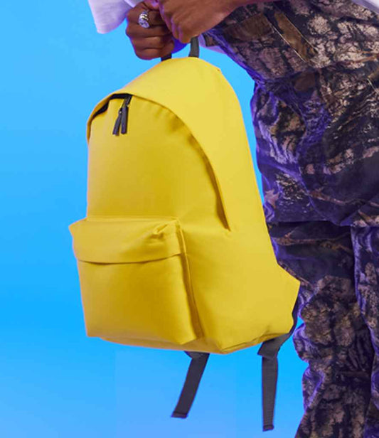 BagBase Original Fashion Backpack | Yellow/Graphite Grey