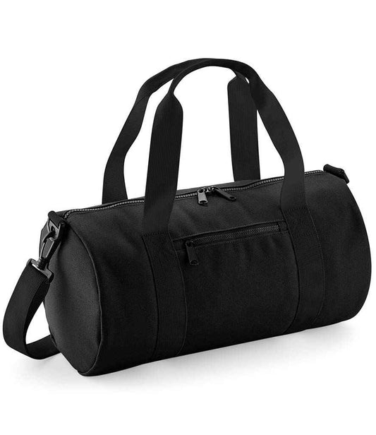 BagBase Mini Barrel Bag | Black/Black