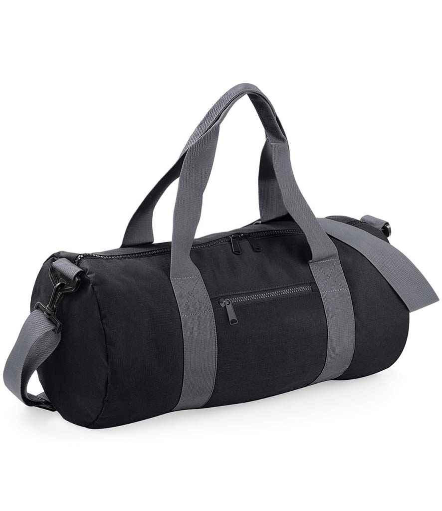BagBase Original Barrel Bag | Black/Grey
