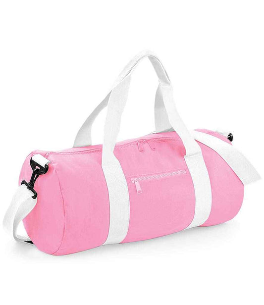 BagBase Original Barrel Bag | Classic Pink/White