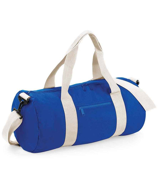 BagBase Original Barrel Bag | Bright Royal/Off White