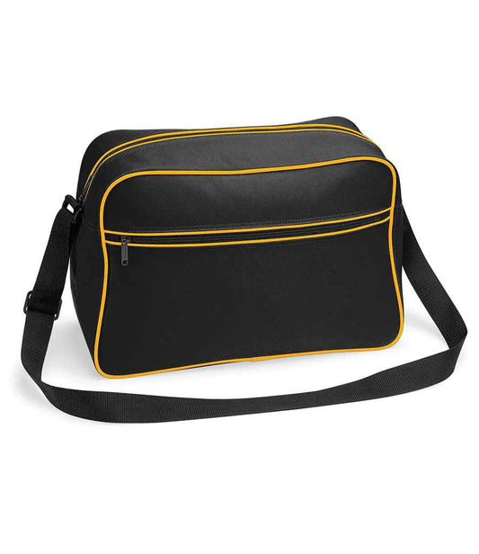 BagBase Retro Shoulder Bag | Black/Gold