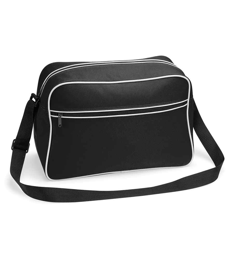 BagBase Retro Shoulder Bag | Black/White