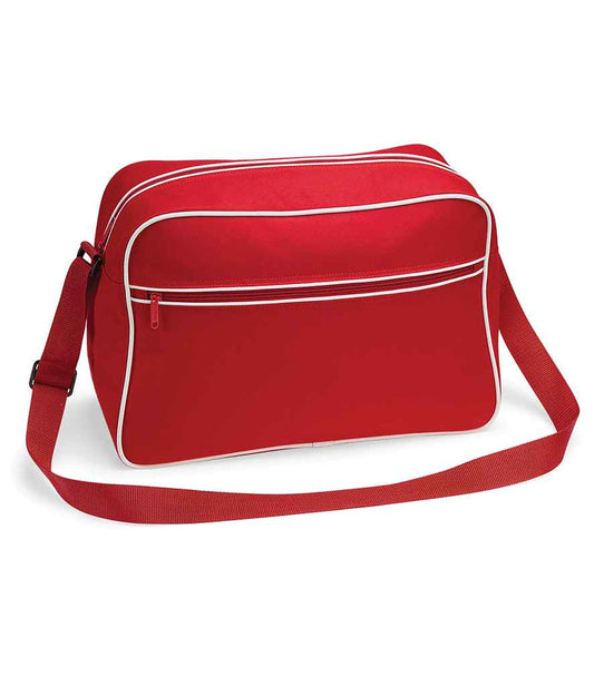 BagBase Retro Shoulder Bag | Classic Red/White