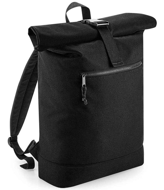 BagBase Recycled Roll-Top Backpack | Black