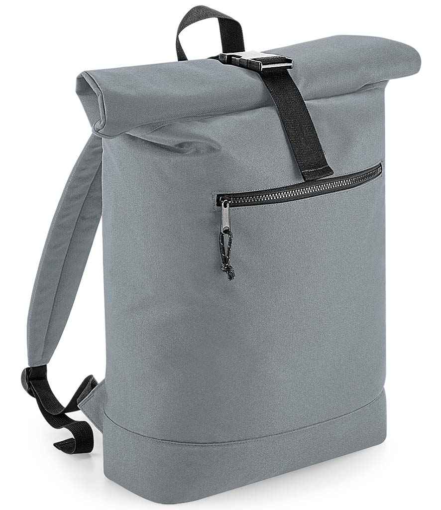 BagBase Recycled Roll-Top Backpack | Pure Grey