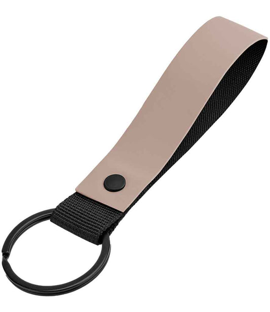 BagBase Matte PU Key Ring | Nude Pink