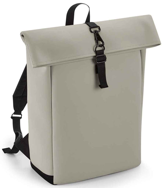 BagBase Matte PU Roll-Top Backpack | Clay