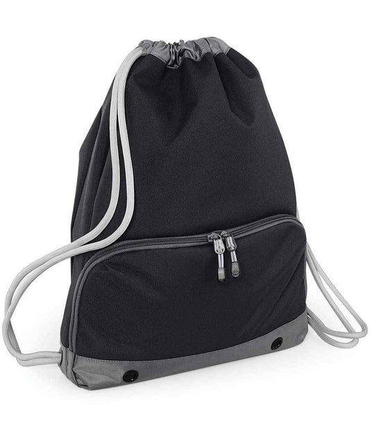 BagBase Athleisure Gymsac | Black/Graphite Grey