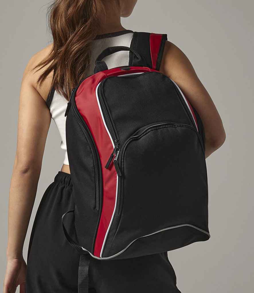 BagBase Teamwear Backpack | Black/Classic Red