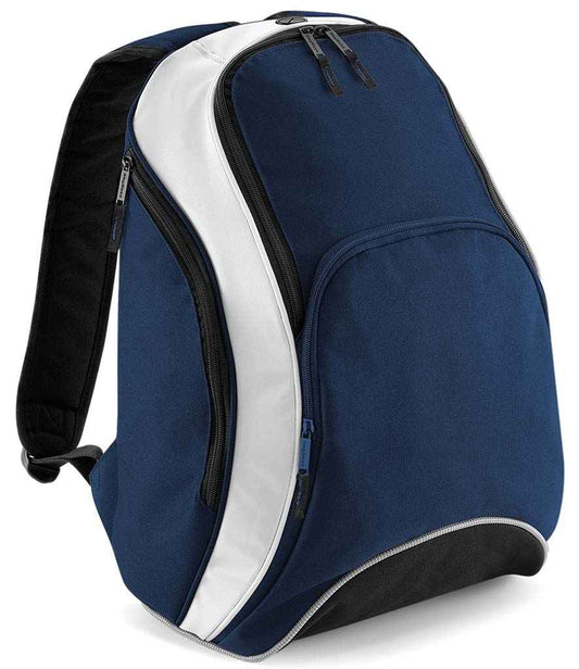 BagBase Teamwear Backpack | French Navy/White