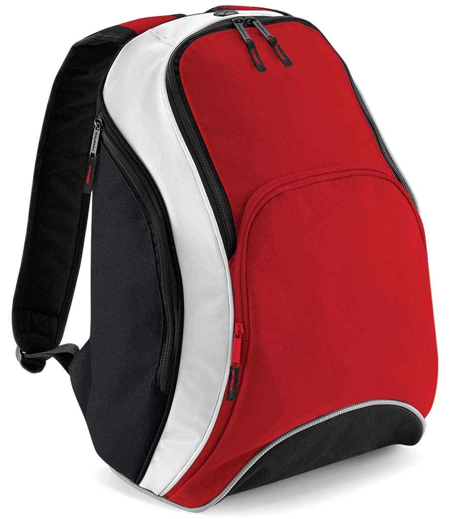 BagBase Teamwear Backpack | Classic Red/Black