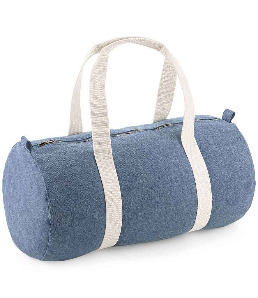 BagBase Denim Barrel Bag | Light Denim