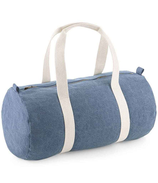 BagBase Denim Barrel Bag | Light Denim