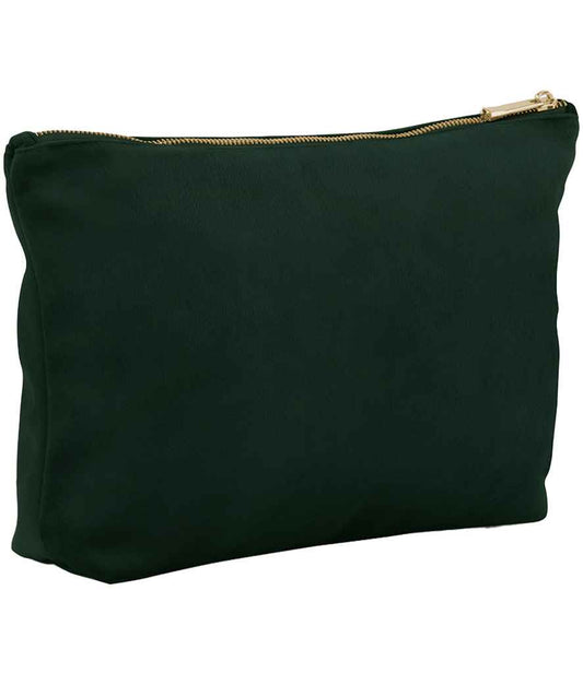 BagBase Velvet Accessory Bag | Dark Emerald