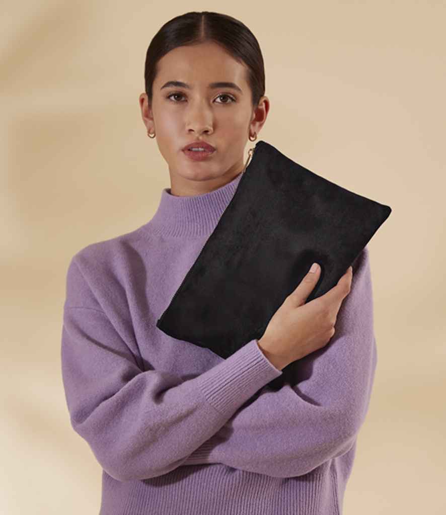 BagBase Velvet Accessory Pouch | Black Onyx