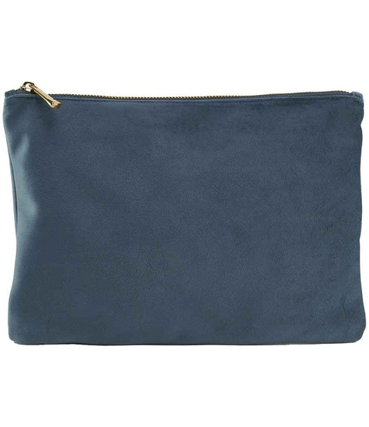 BagBase Velvet Accessory Pouch | Blue Topaz