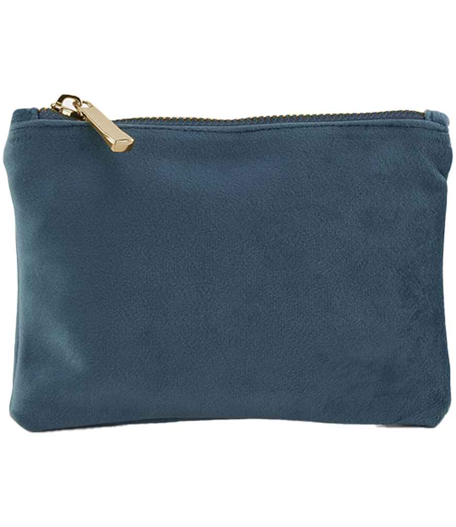 BagBase Velvet Accessory Pouch | Blue Topaz