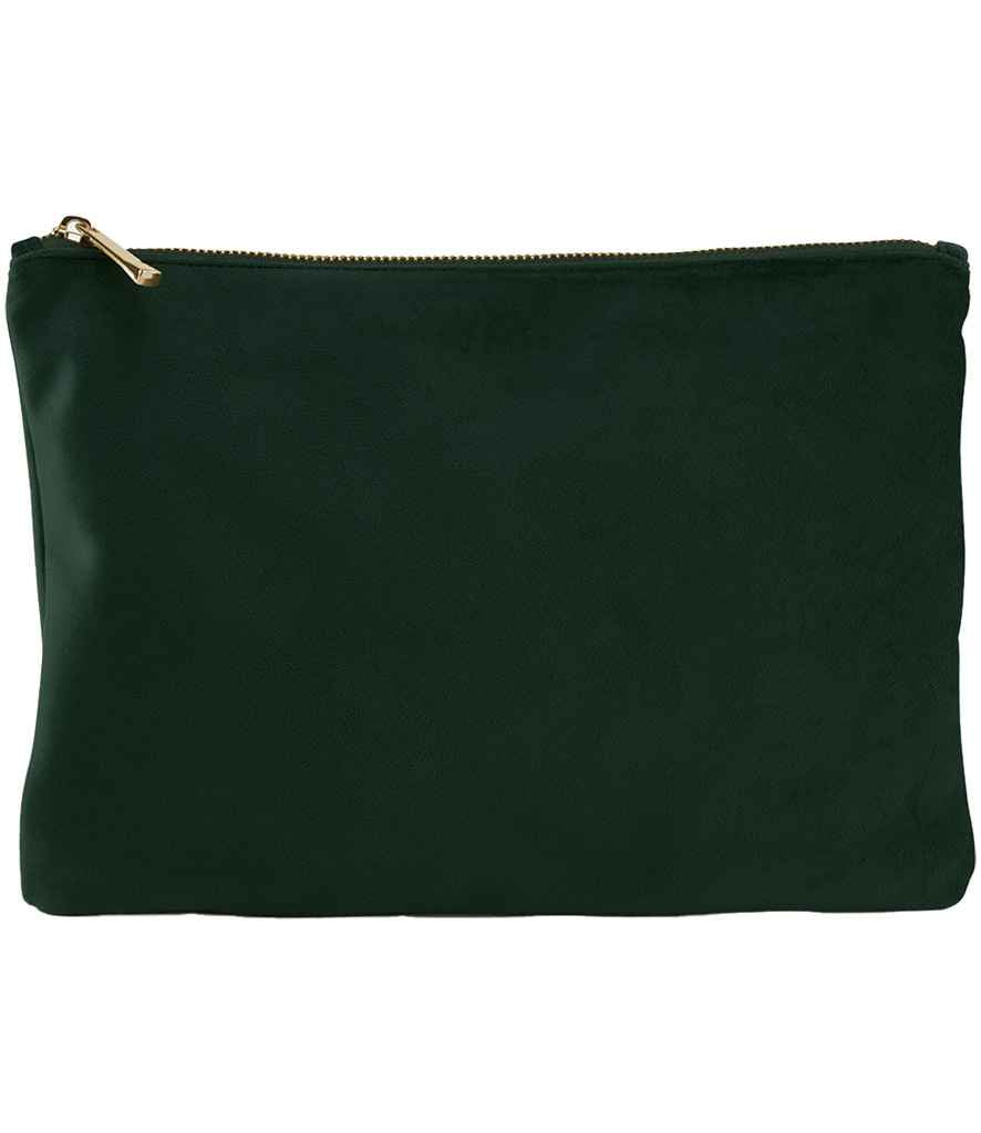 BagBase Velvet Accessory Pouch | Dark Emerald