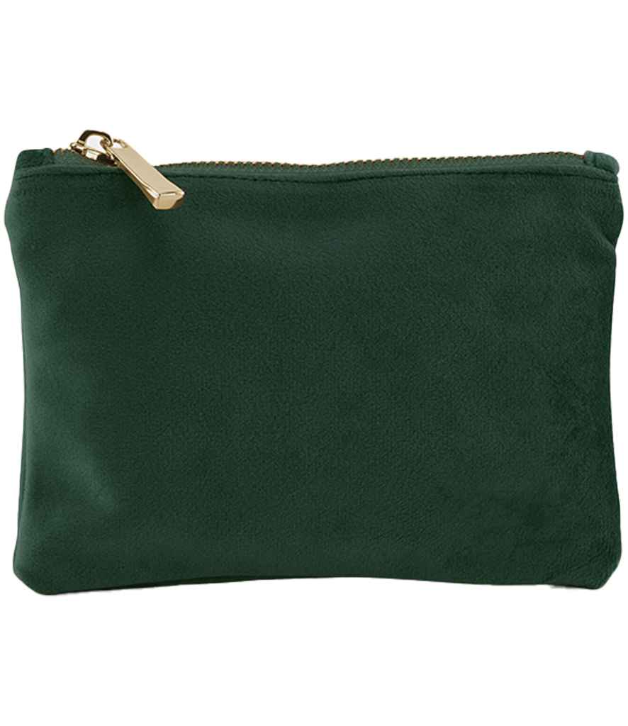 BagBase Velvet Accessory Pouch | Dark Emerald