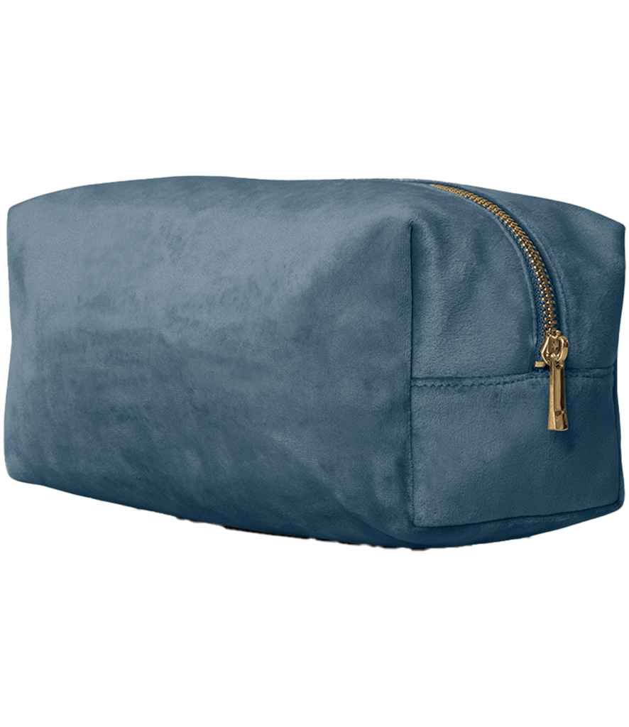 BagBase Velvet Toiletry/Accessory Case | Blue Topaz