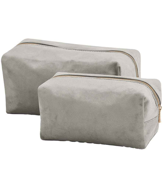 BagBase Velvet Toiletry/Accessory Case | Moonstone
