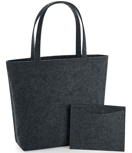 BagBase Felt Shopper | Charcoal Melange