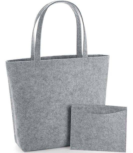 BagBase Felt Shopper | Grey Melange