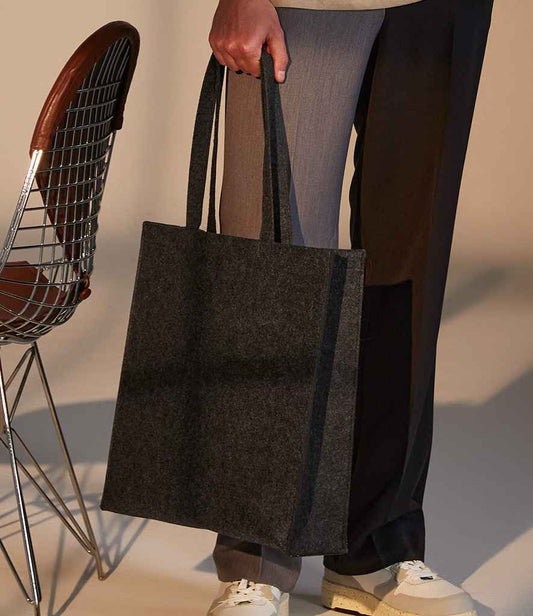 BagBase Felt Tote Bag | Charcoal Melange