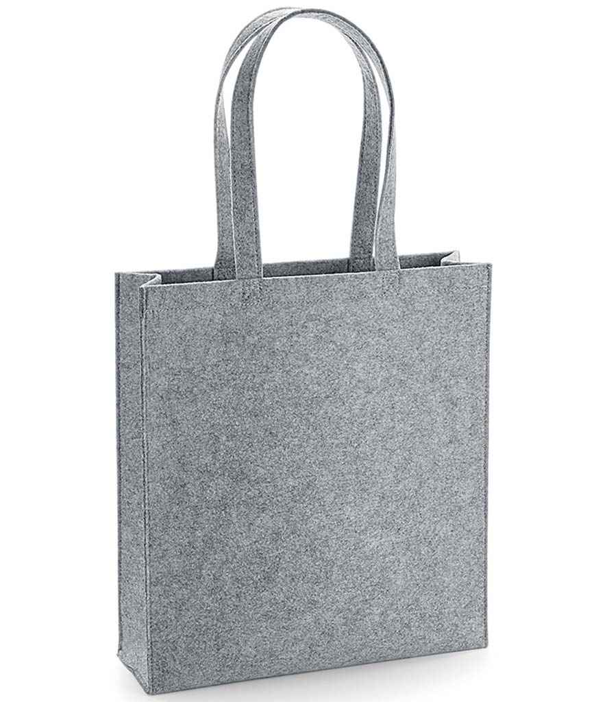BagBase Felt Tote Bag | Grey Melange