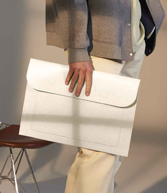 BagBase Felt Laptop/Document Slip | Soft White