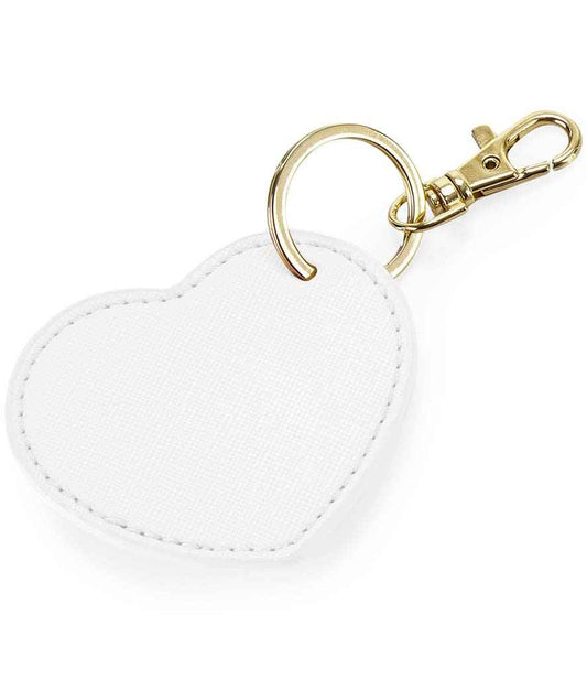 BagBase Boutique Heart Key Clip | Soft White
