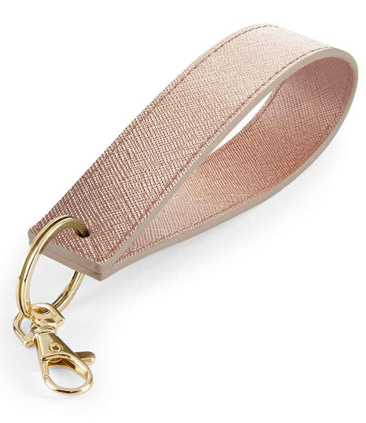 BagBase Boutique Wristlet Key Ring | Rose Gold