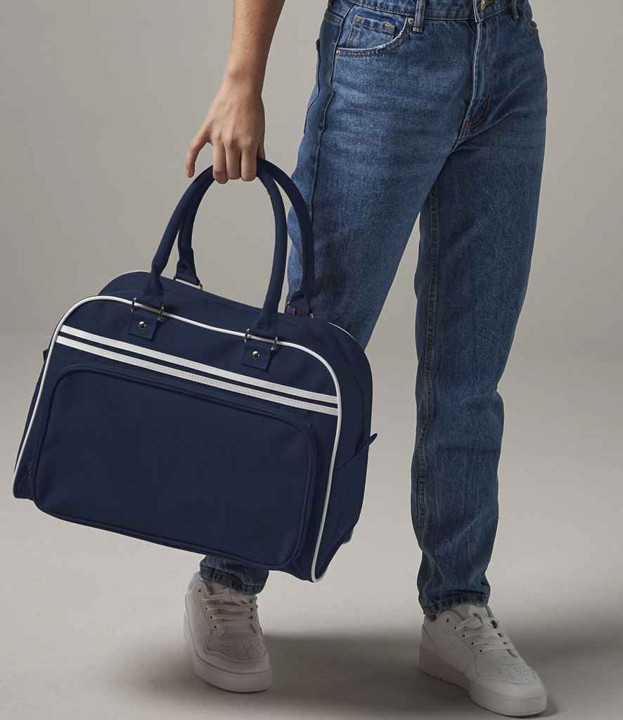 BagBase Retro Bowling Bag | French Navy/White
