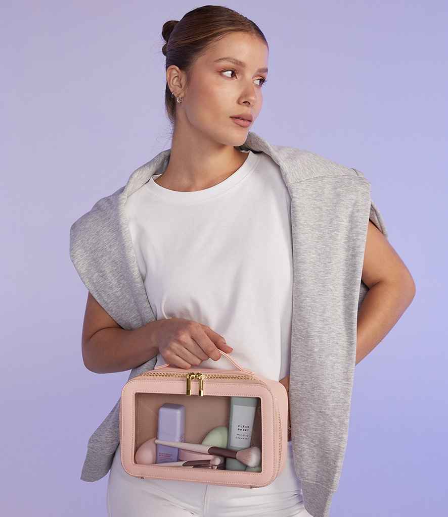 BagBase Boutique Clear Window Travel Case | Soft Pink