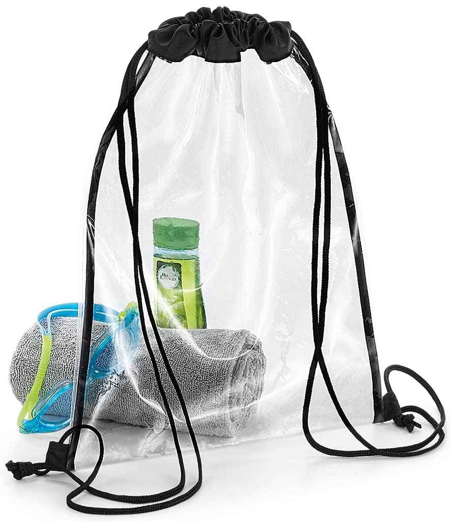 BagBase Clear Gymsac | Clear/Black