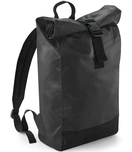 BagBase Tarp Roll-Top Backpack | Black