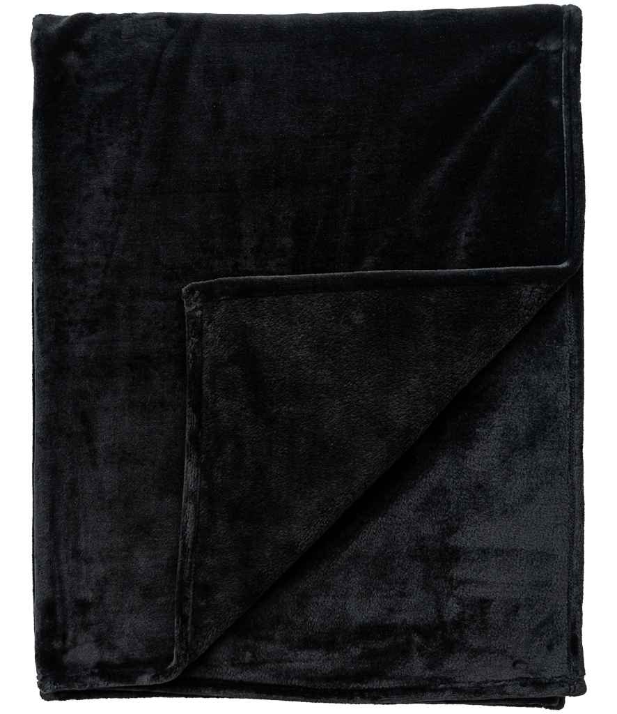 Brand Lab Large Plush Fleece Blanket | Black