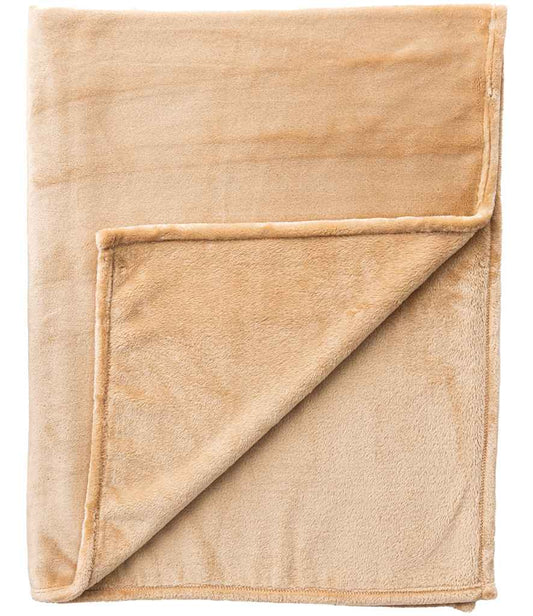 Brand Lab Large Plush Fleece Blanket | Camel