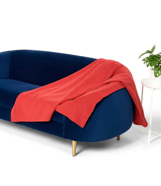 Brand Lab Large Polar Fleece Blanket | Red
