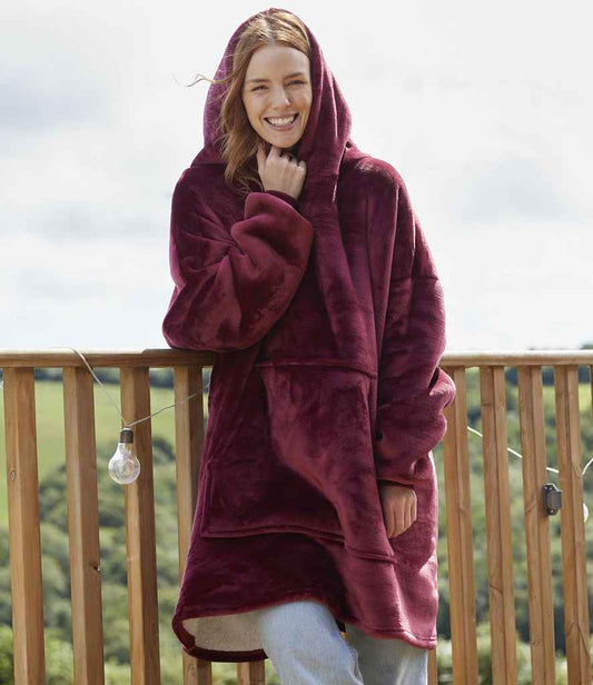 Brand Lab Oversized Hooded Blanket | Burgundy