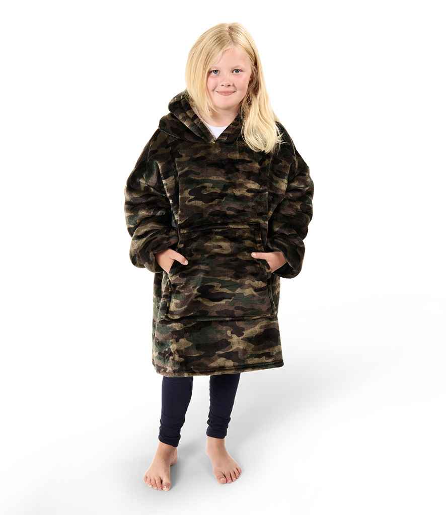 Brand Lab Kids Oversized Hooded Blanket | Green Camo