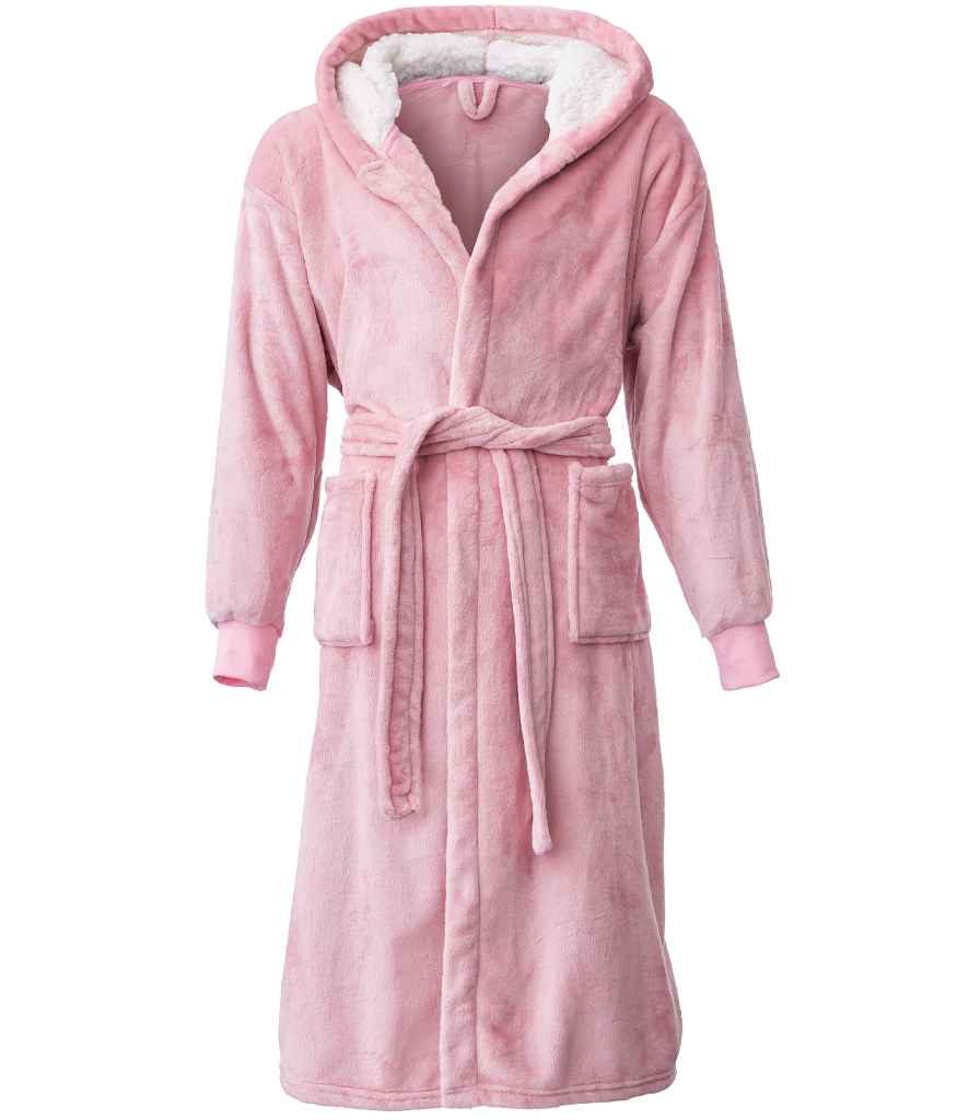 Brand Lab Unisex Hooded Cuffed Robe | Blush Pink