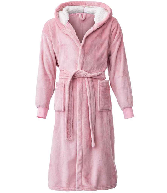 Brand Lab Unisex Hooded Cuffed Robe | Blush Pink